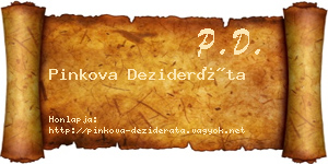 Pinkova Dezideráta névjegykártya